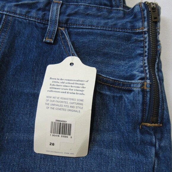 NWT Levi's Orange Tab Overalls in Tomorrow's Parties Straight Leg Denim Jean 28 - Picture 4 of 8